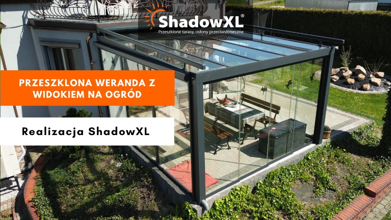 Piękna weranda aluminiowa z widokiem na ogr&oacute;d | Realizacja ShadowXL