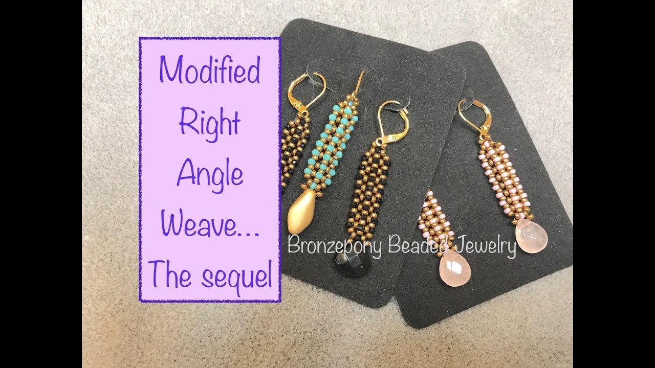 Linear Earrings - Continuing Modified Right Angle Weave