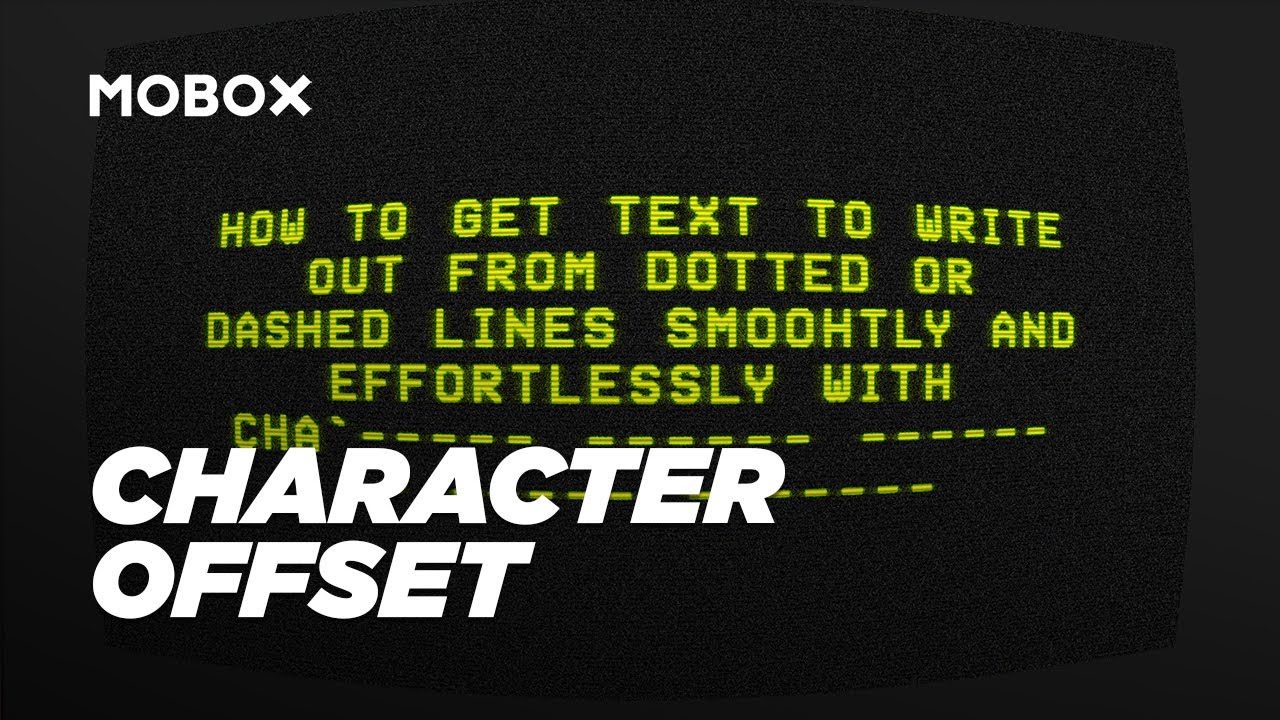 How to use Character Offset Text Animation - After Effects Tutorial