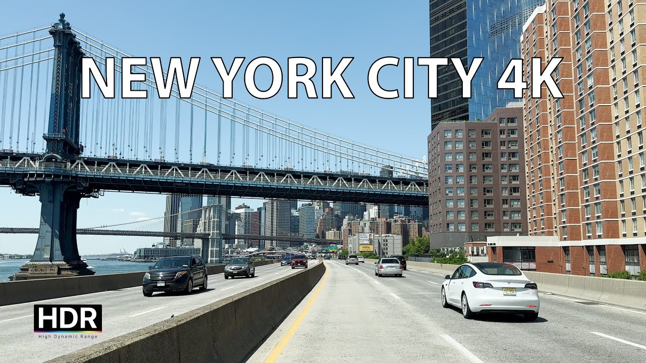 Driving Downtown - New York City 4K HDR - Downtown Manhattan