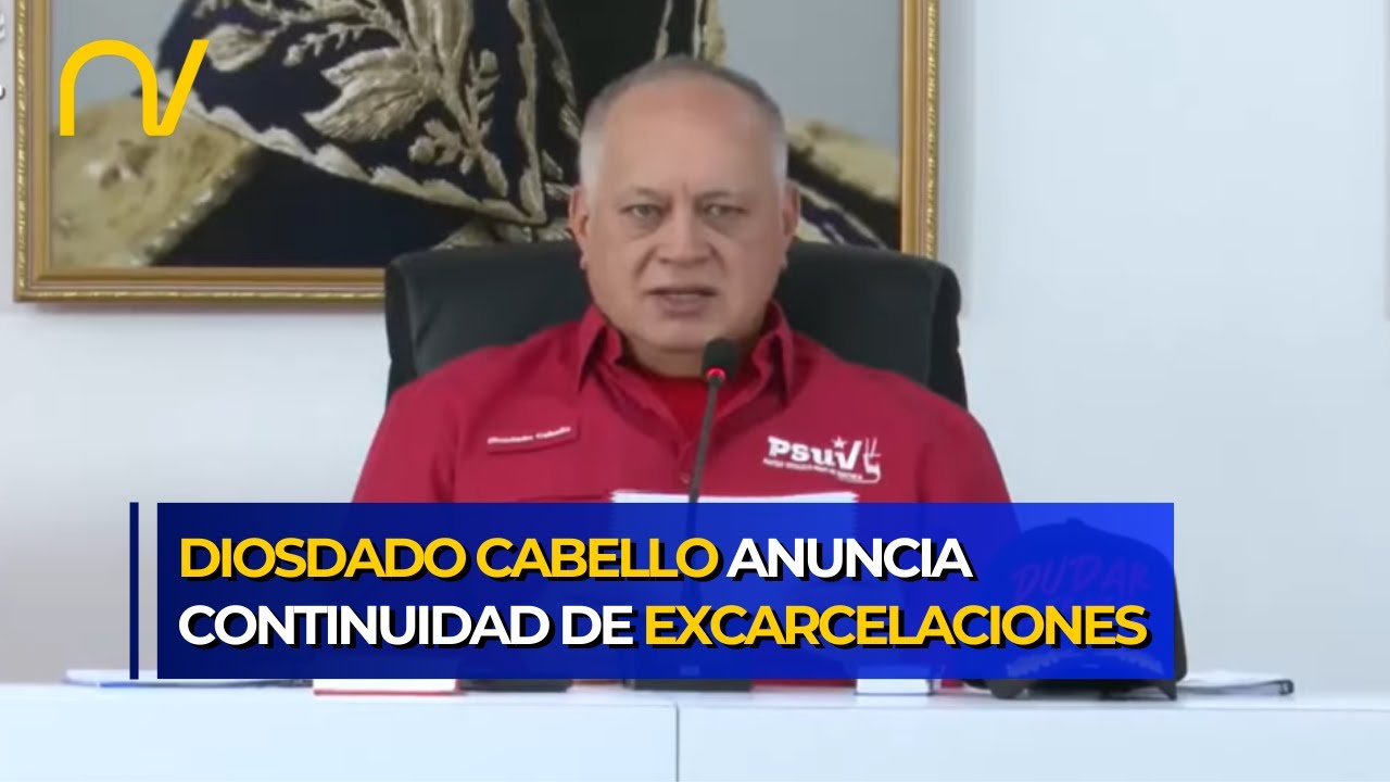 Diosdado Cabello anuncia continuidad de excarcelaciones y revisión de casos en Venezuela