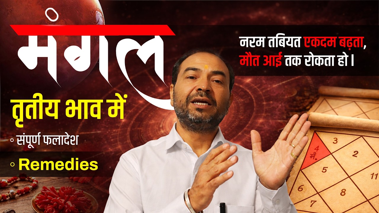 Mars in 3rd house/मंगल खाना नंबर-3/तीसरे भाव में मंगल/Lal kitab/By-:Rahul Bhatnagar, Class-59