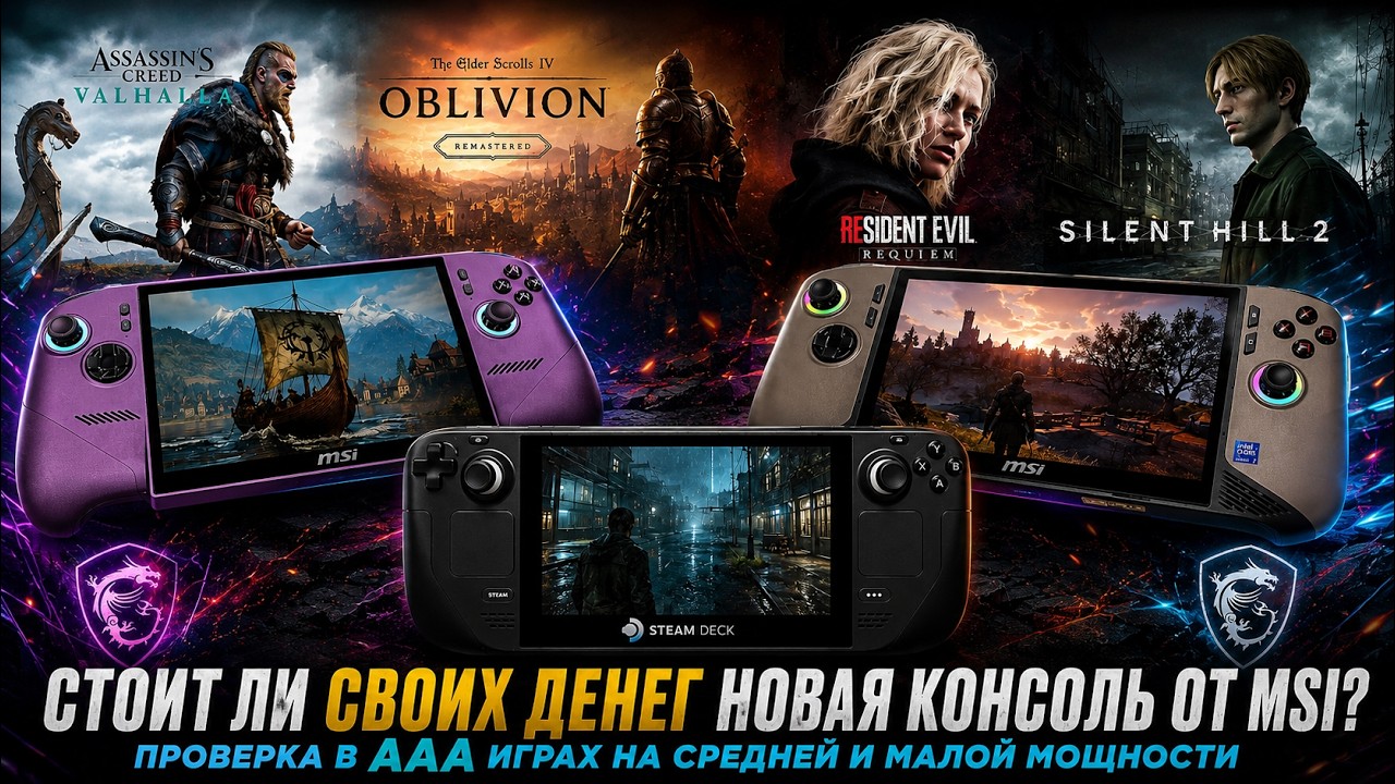 Новый MSI Claw 8 EX против Steam Deck OLED и MSI Claw 8 AI 👉 революция в энергоэффективности?