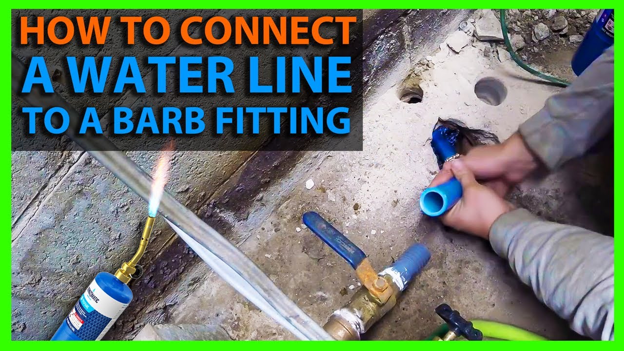 How To Connect Barb Fitting to Water Line Using Hose Clamps