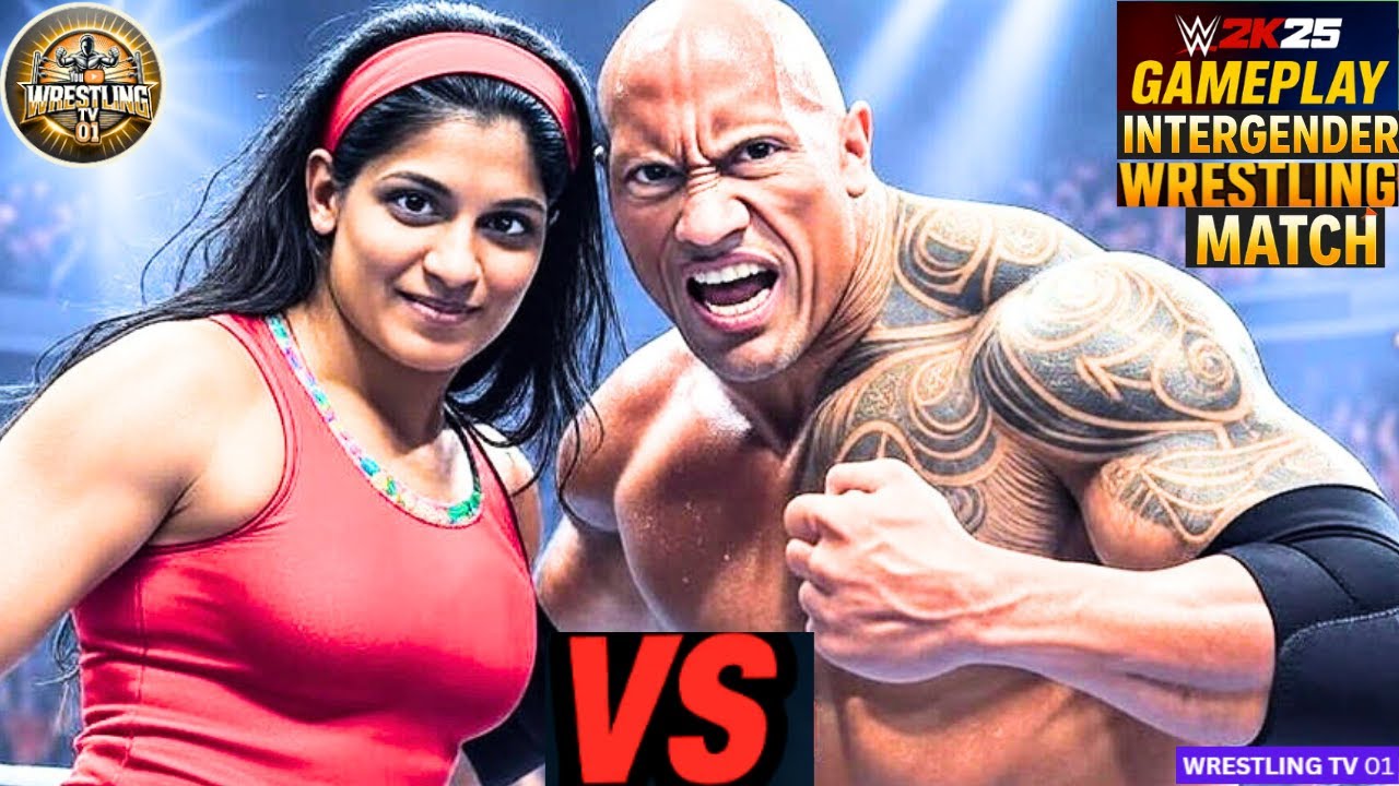 🔥WWE 2K25 – Indian Diva Pooja 🇮🇳 Vs. The Rock 🤼 Iron Man Intergender Wrestling Gameplay🎮Sep 03,2025