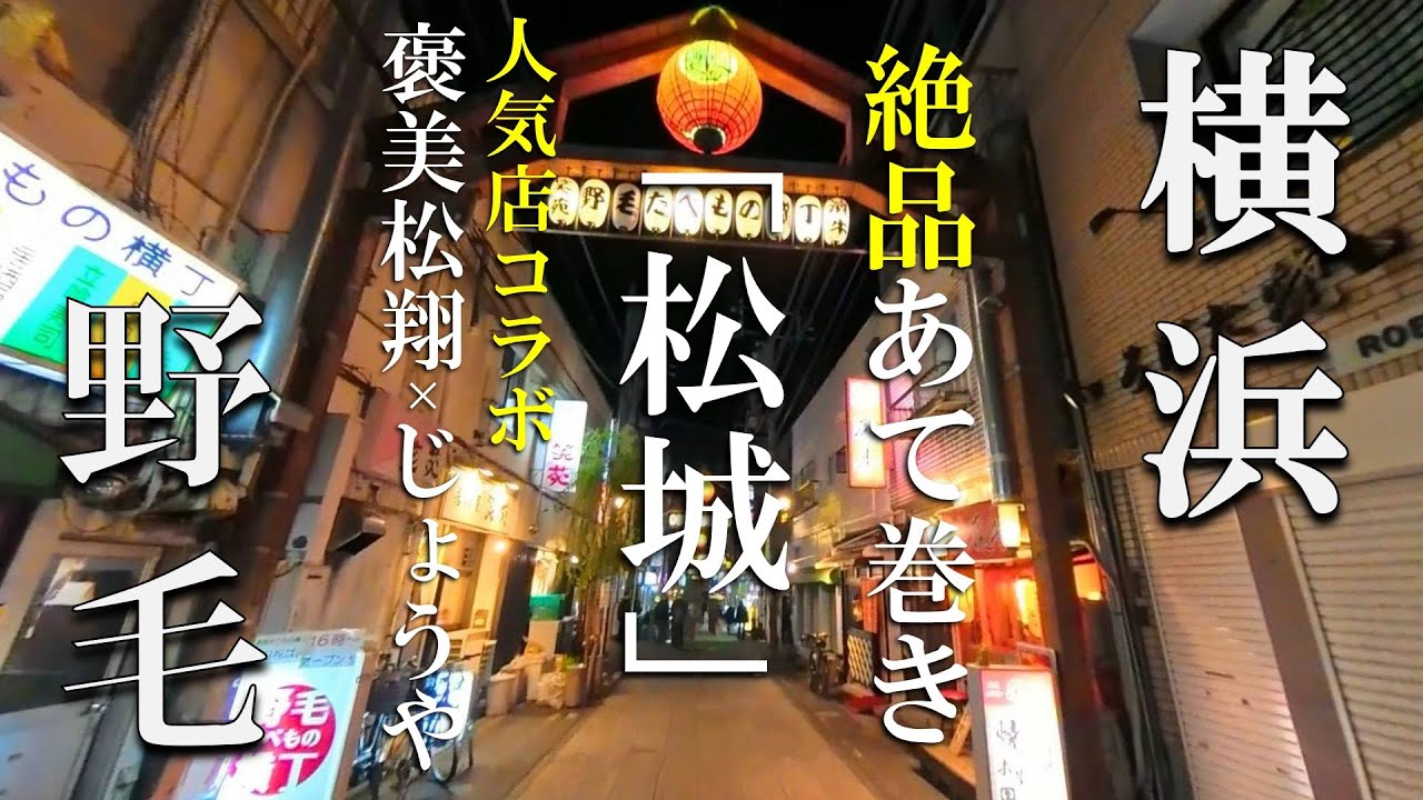 【横浜散歩】絶品…！🦐野毛のあて巻き「松城」が美味しすぎた｜夜の野毛を歩く
