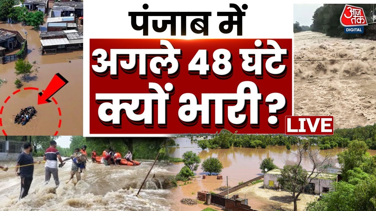 Punjab Flood LIVE News: Punjab में अगले 48 घंटे क्यों भारी हैं ? | Bhagwant Mann | Arvind Kejriwal