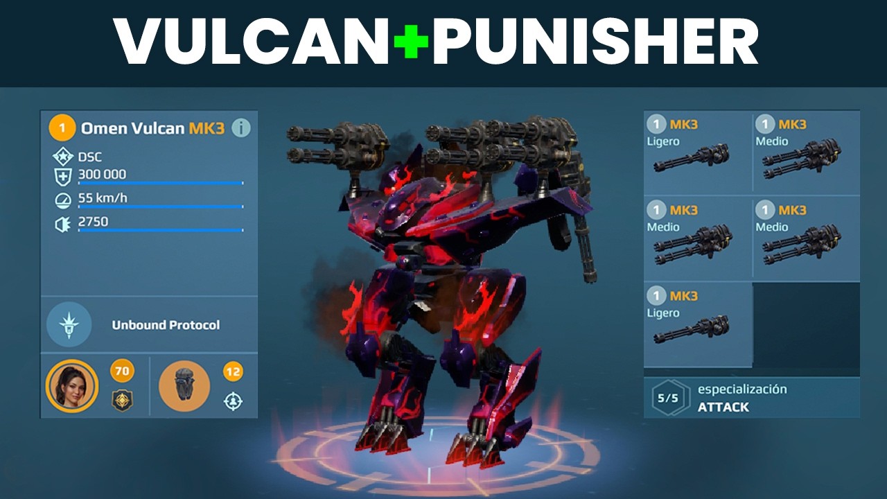 War Robots: Vulcan + Punisher T1 | Бюджетный Сборка! | Gameplay