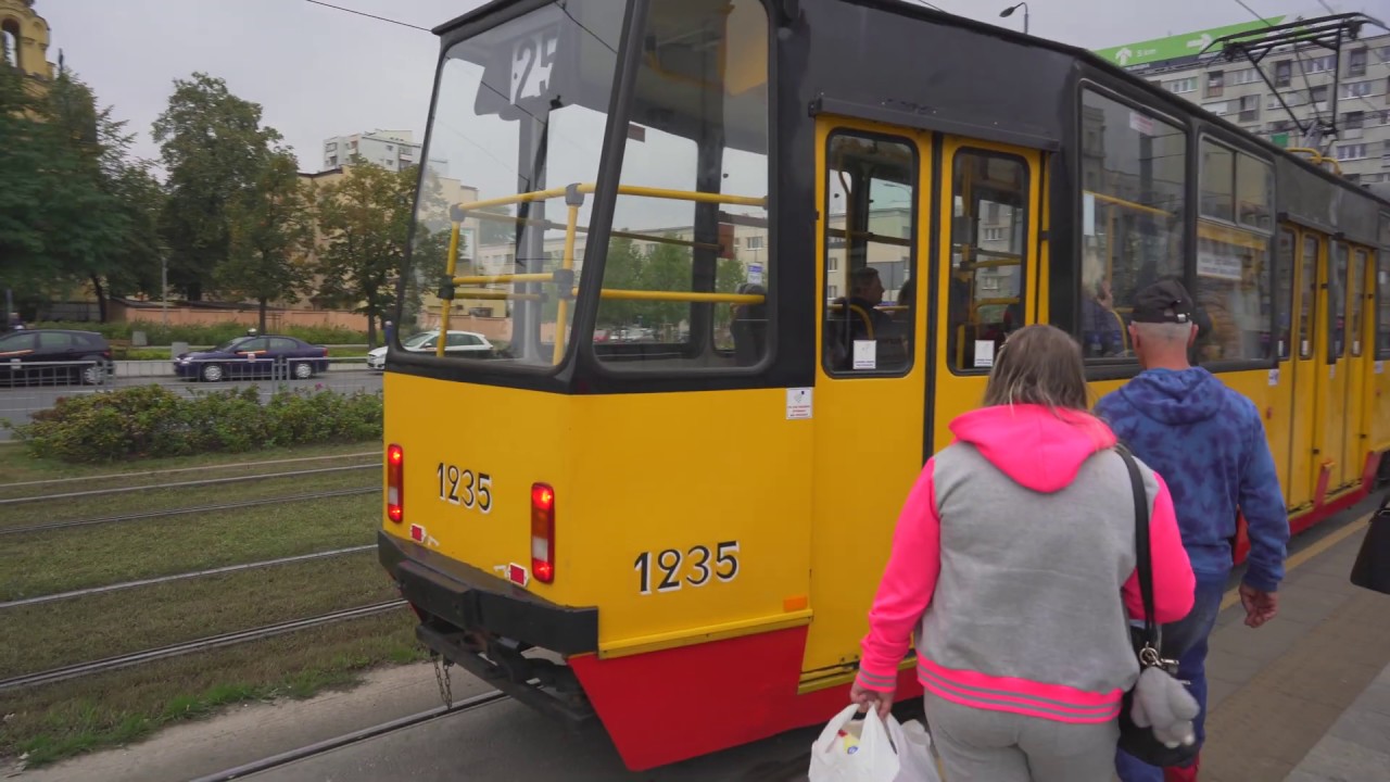 Poland, Warsaw, tram 25 ride from Dworzec Wileński to Budowlana