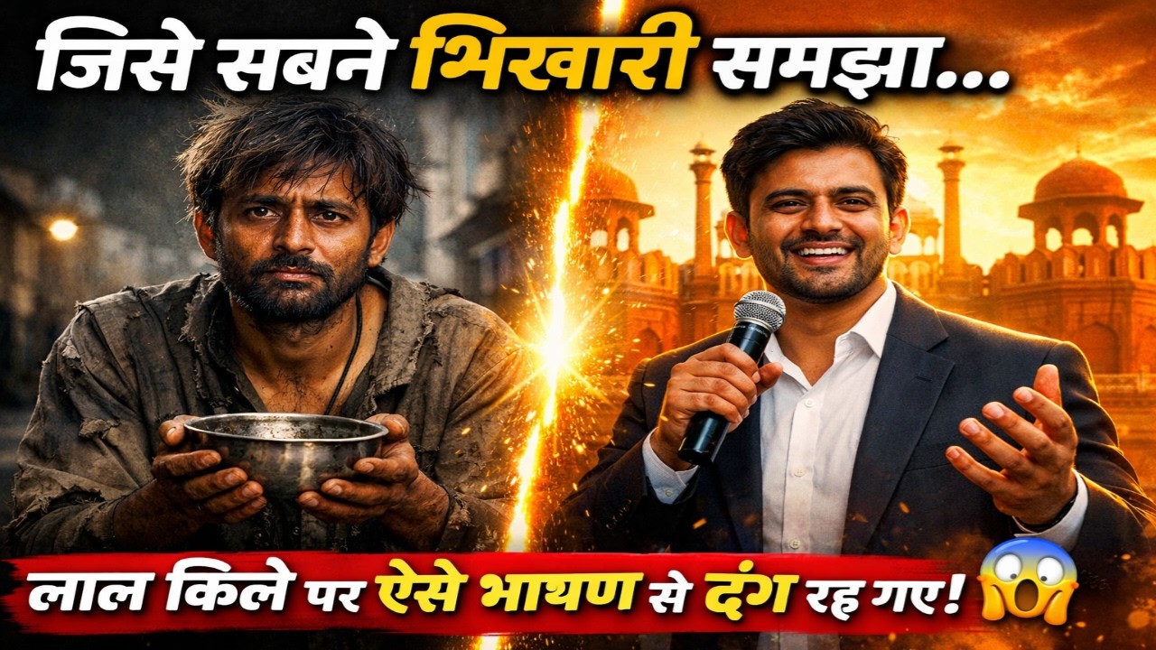 जिसे सबने भिखारी समझा...लाल किले पर ऐसा भाषण दिया कि सब दंग रह गए! 😱