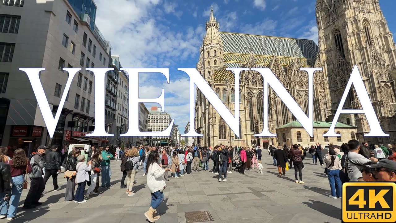Vienna, Austria 🇦🇹 April, Walking Tour 4K UHD