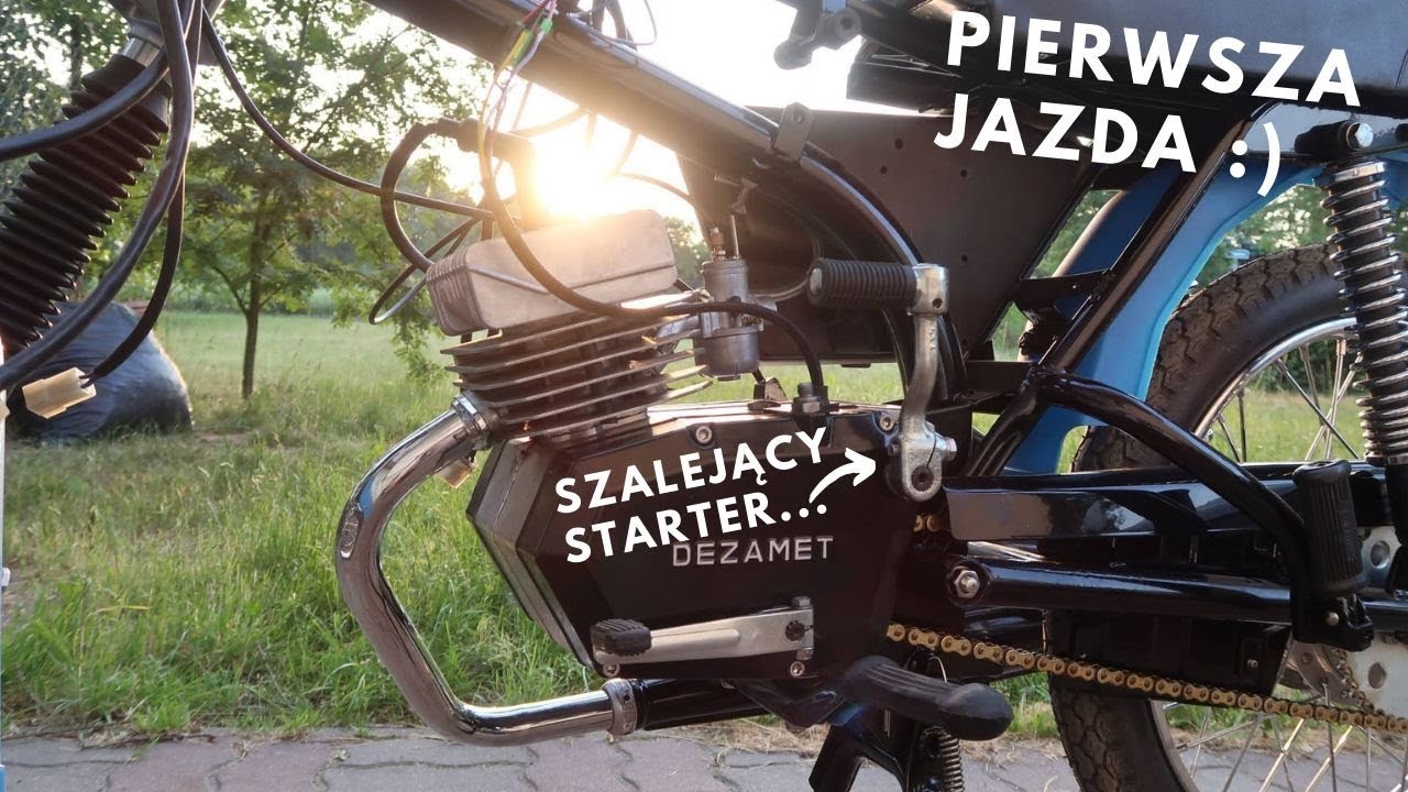 Szalejący starter i pierwsza "jazda" - Romet Chart :)