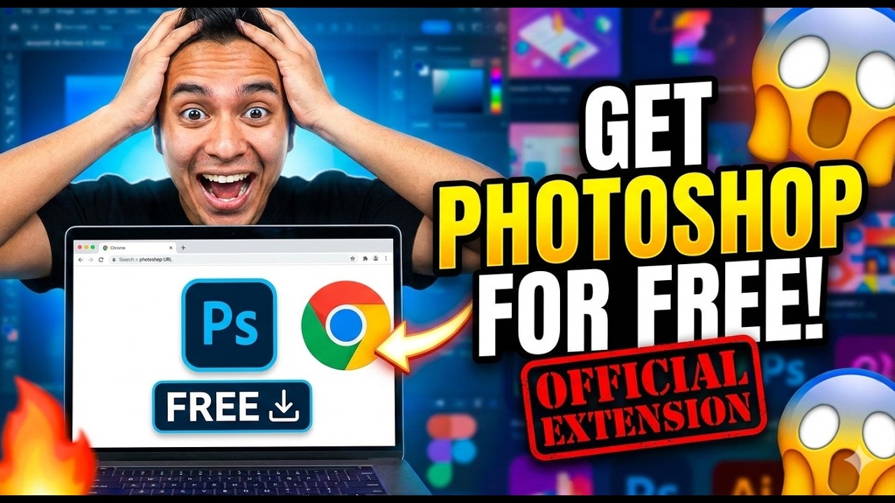 GET ADOBE PHOTOSHOP FOR FREE ON CHROME! 😱 Official Extension