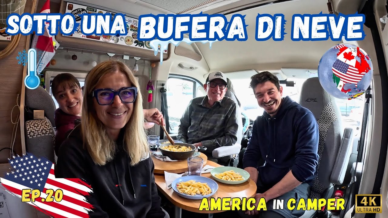🥶BLOCCATI sotto una BUFERA di NEVE 🇺🇸incontriamo altri VIAGGIATORI ITALIANI (4K)