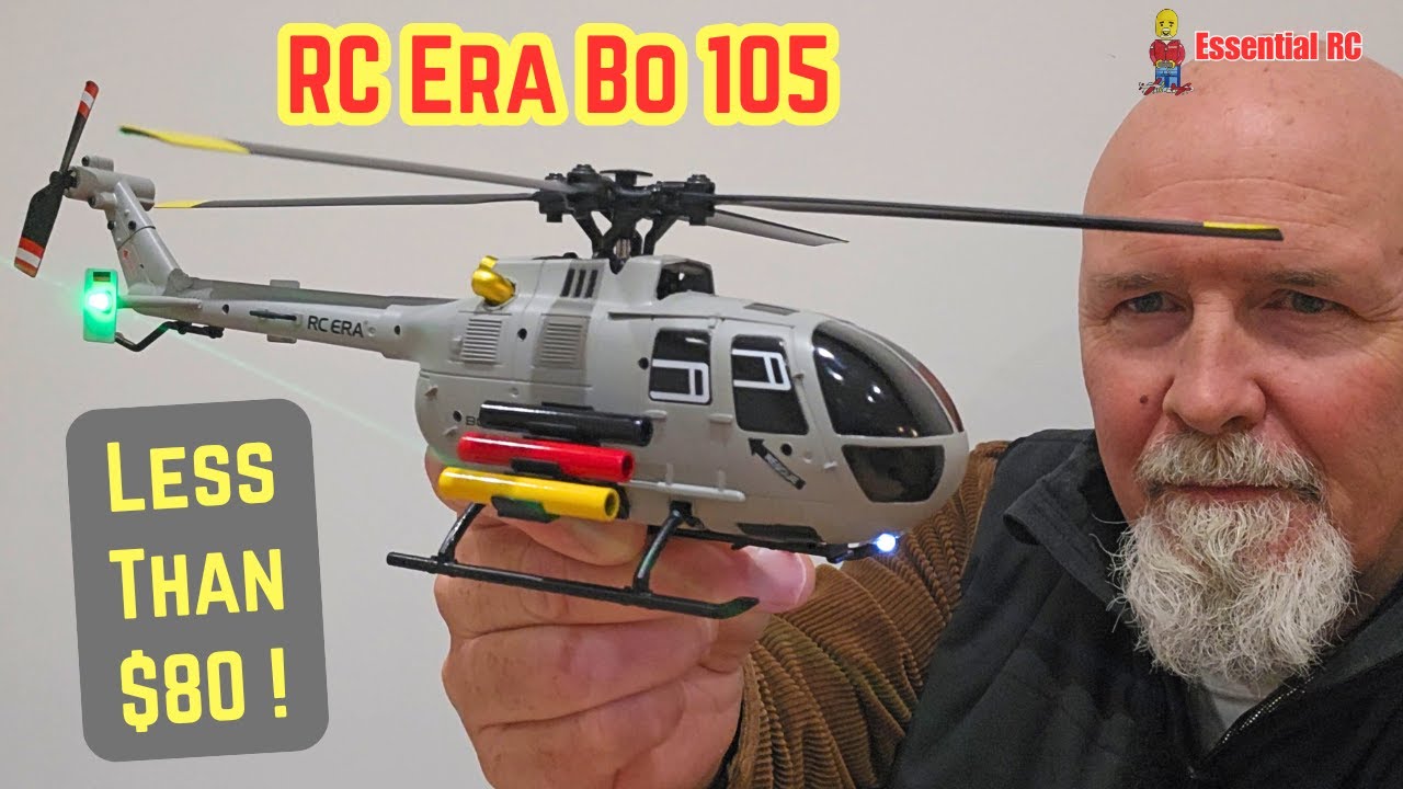 Latest RCEra Micro Brushless Heli for less than $80 ! C186S BO-105 6-Axis Gyro Optical Flow