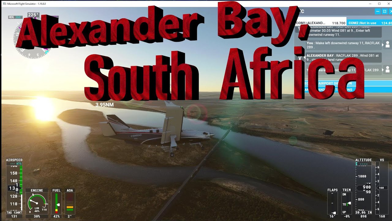 MSFS 2020 - Port Nolloth to Alexander Bay, South Africa