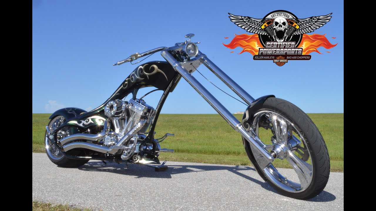*** SOLD *** 2007 EDDIE TROTTA THUNDER CYCLE DROP DEAD SIGNATURE 330 REAR TIRE CHOPPER