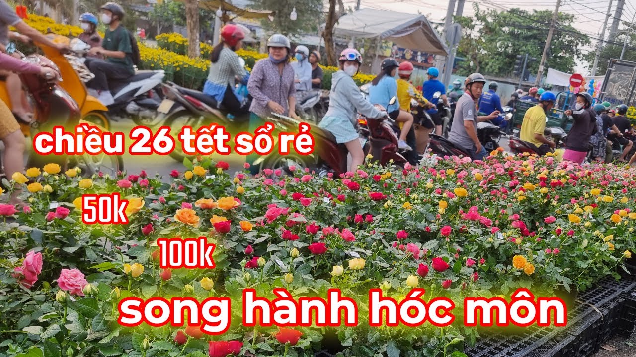 Người Dân Sài Gòn Hóc Môn Chen Nhau Mua Hoa Tết Sổ Rẻ Chợ Hoa Song Hành Hóc Môn