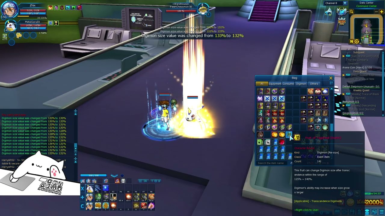 Sizing up my gabumon will we get 140%? | Digimon Masters Online