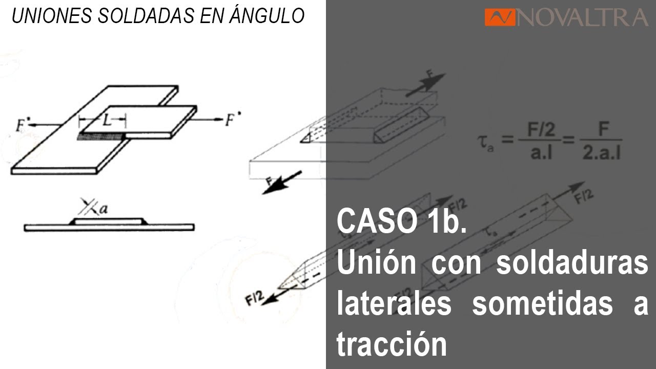 Caso 1b.  Soldaduras laterales a tracción