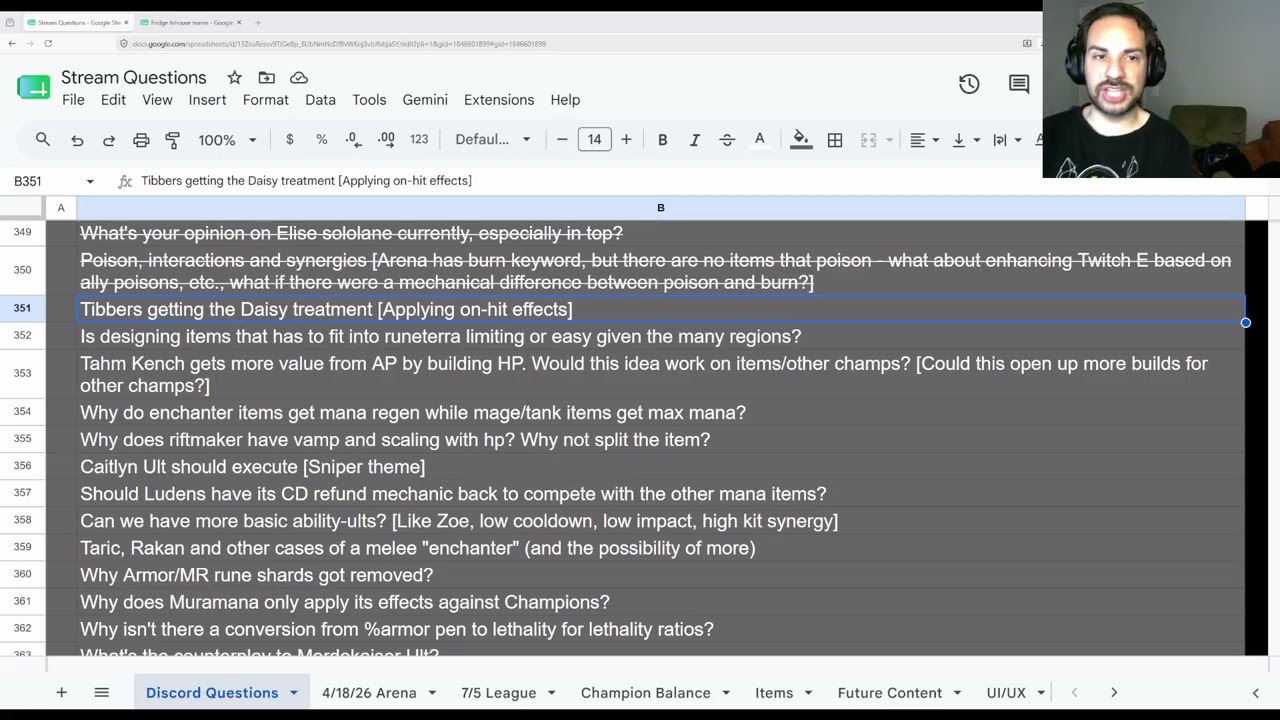 Riot Endstep Discord Q&A #26: Item Themes, Luden's Refund, Rune Stats