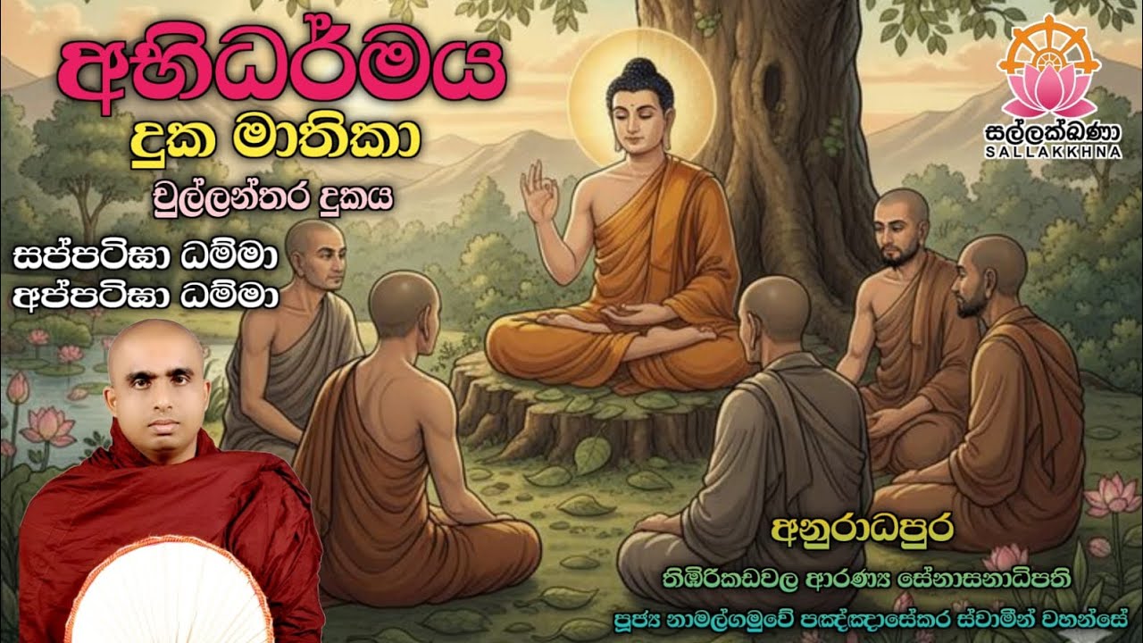 , දුක මාතිකා. /චුල්ලන්තර දුකය (සබ්පටිගා ධම්මා /අප්පටිගා ධම්මා) නාමල්ගමුවේ පඤ්ඤාසේකර හිම.