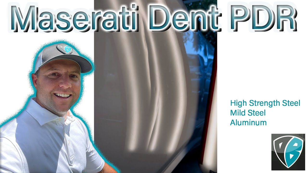 Ремонт вмятин без покраски на Maserati CREASE | Dent Baron Raleigh, NC #paintlessdentrepair #auto...