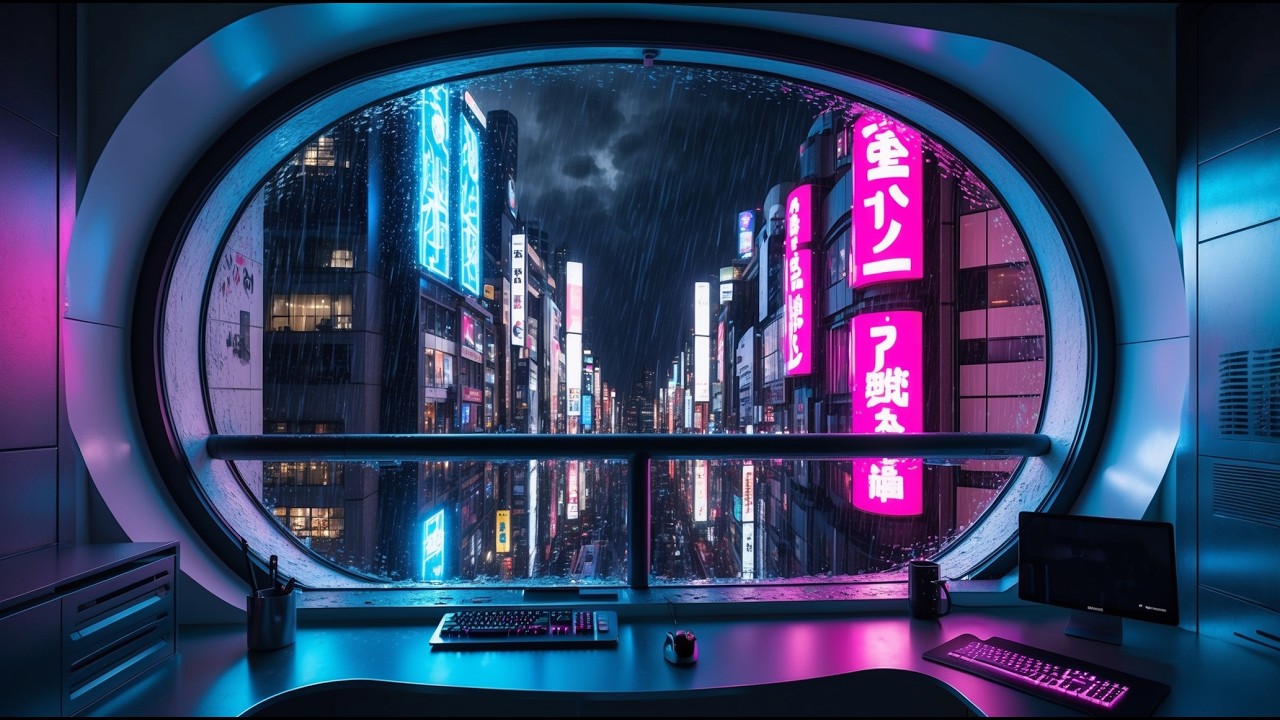 🦾 2077 DEEP WORK: The Ultimate Soundscape for High-Stakes Coding (Tokyo Rain)