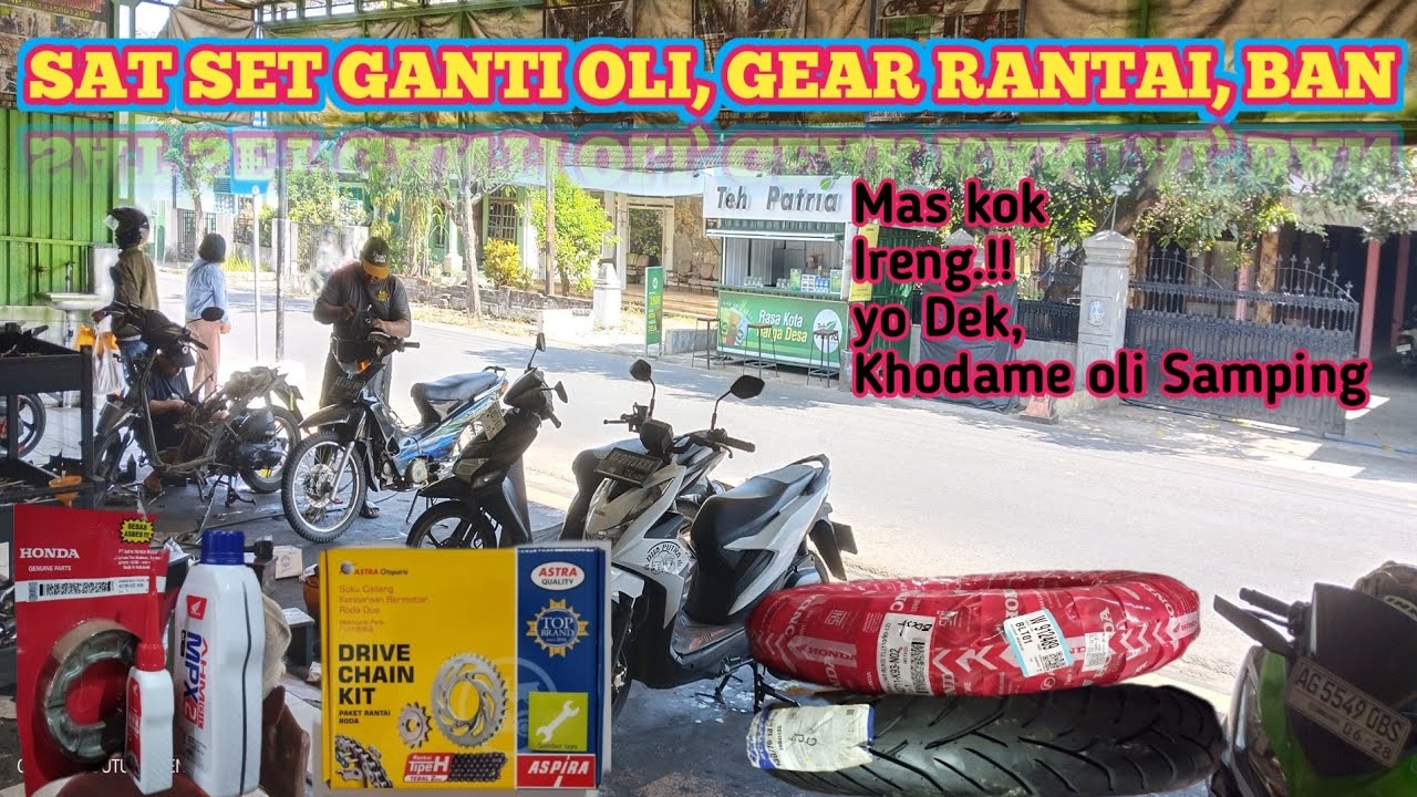 5 MENIT GANTI OLI, AKI, SPION, BAN TUBELES @bengkeltm1385