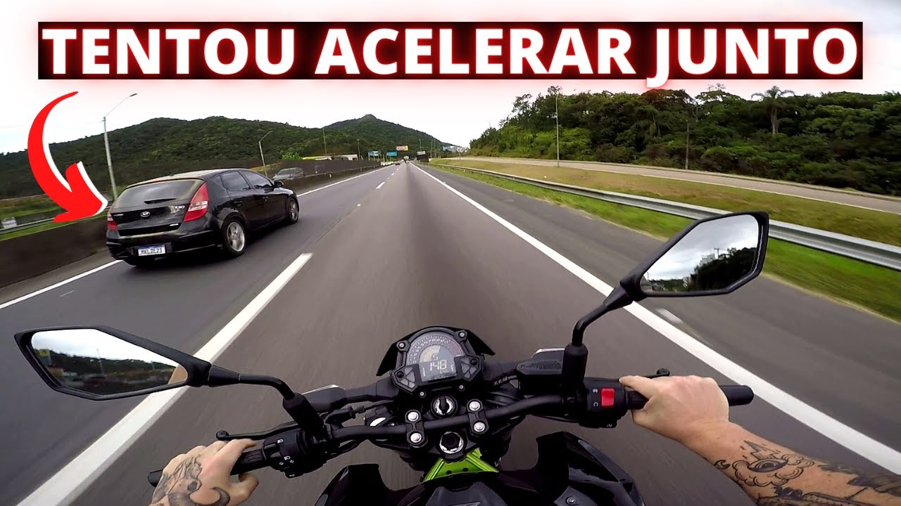 KAWASAKI Z400: ACELERAÇÃO E RETOMADA NA RODOVIA!  - Vlog 150