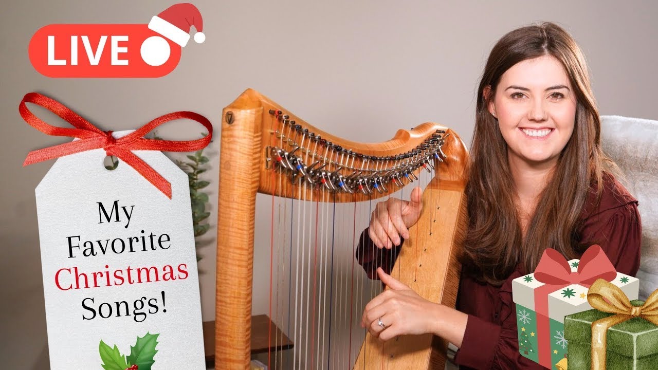 🔴 Join Me As I Share Some of My Favorite Christmas Songs on the Harp! 🎄 (new link!)