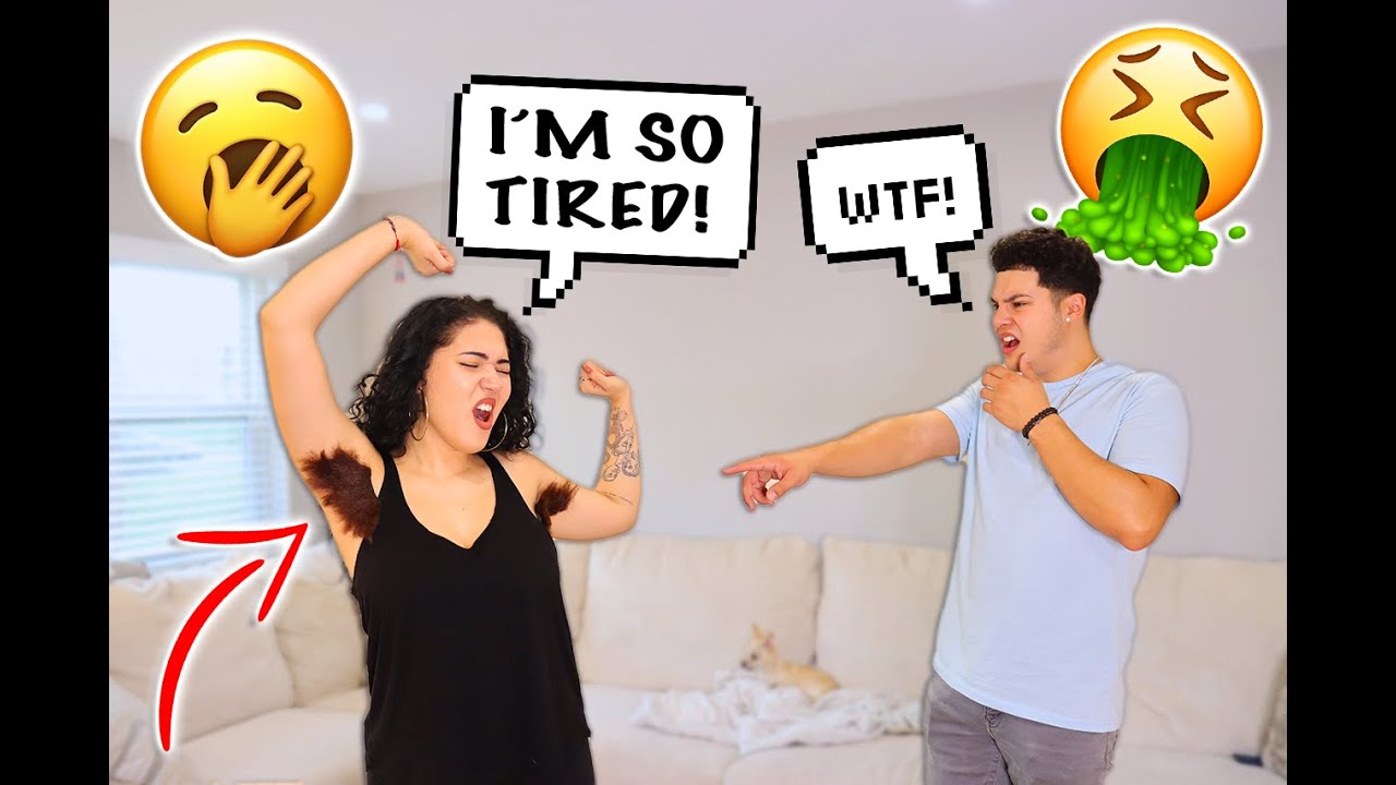 Long Armpit Hair Prank On Boyfriend!! *HILARIOUS*