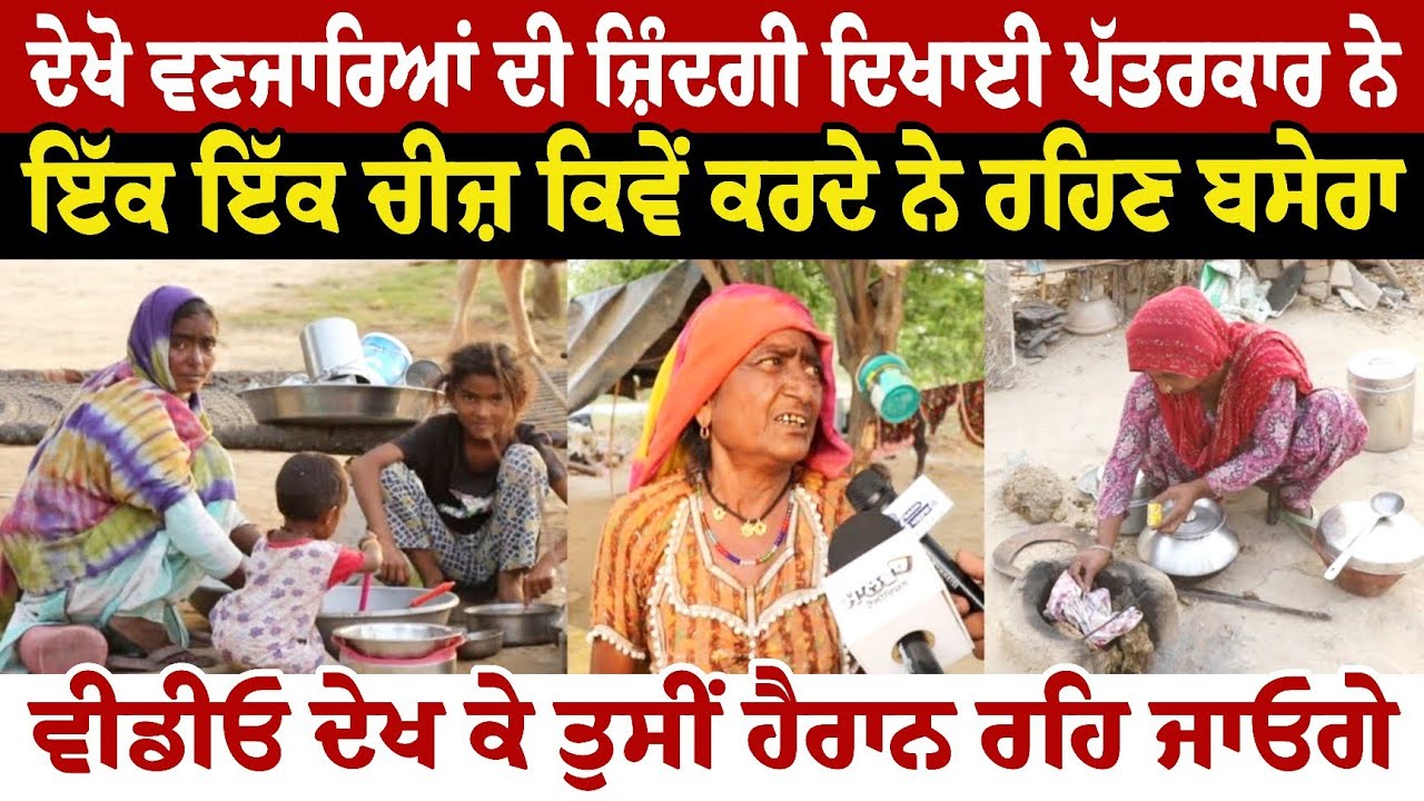 ਦੇਖੋ ਵਣਜਾਰਿਆਂ ਦੀ ਜ਼ਿੰਦਗੀ ਦਿਖਾਈ ਪੱਤਰਕਾਰ ਨੇ ਇੱਕ ਇੱਕ ਚੀਜ਼ ਕਿਵੇਂ ਕਰਦੇ ਨੇ ਰਹਿਣ ਬਸੇਰਾ ਦੇਖੋ ਇਸ ਵੀਡੀਓ ਵਿੱਚ