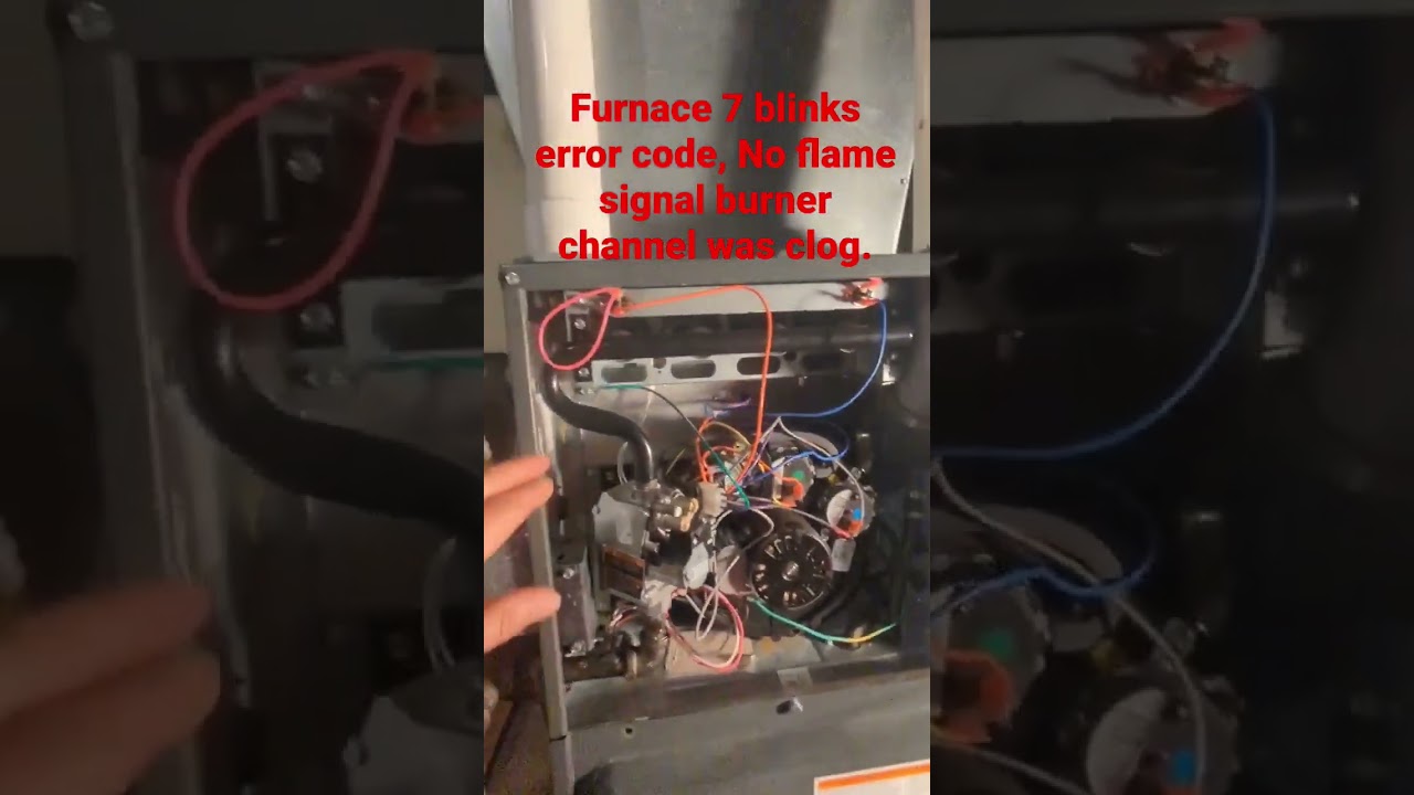 Cleaning the burner channel fixed the no flame signal 7 blink error code for the furnace. Subscribe