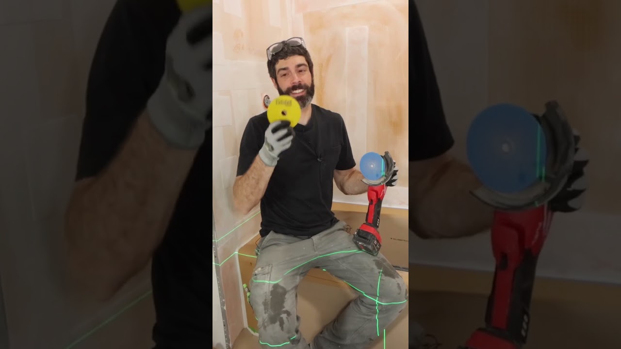How to Tile the First Row of a Bathtub Shower Wall - #shorts