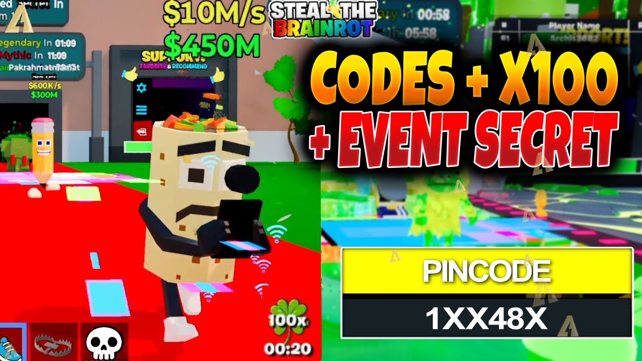 x100 LUCK + CODES + NEW EVENT Secret Steal the Brainrot