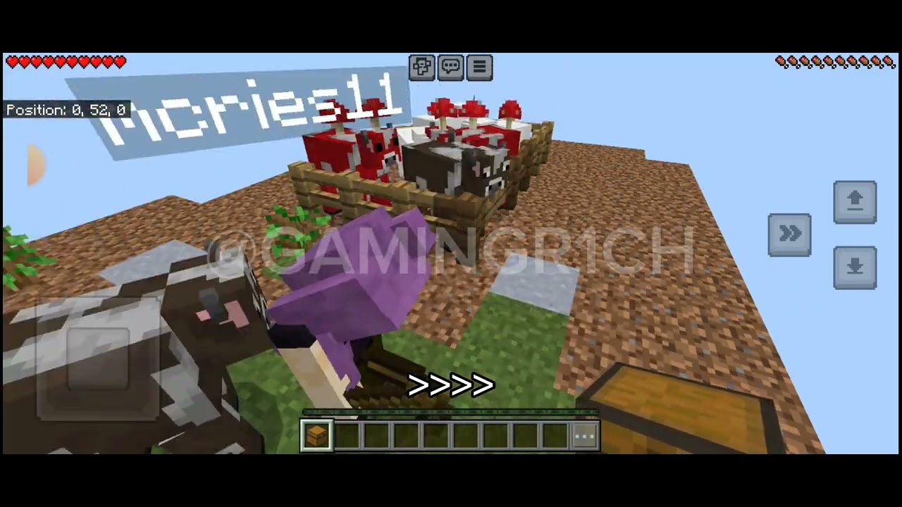 gaming rich: Let's play minecraft pocket edition with my cousin. (Part 1)