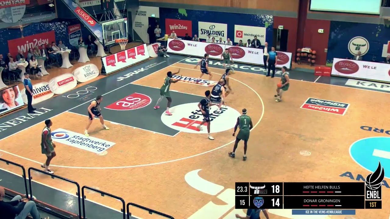 Hefte Helfen Bulls Kapfenberg v Donar Groningen |  Jan 14, 2026 HIGHLIGHTS | ENBLeague 2025/26