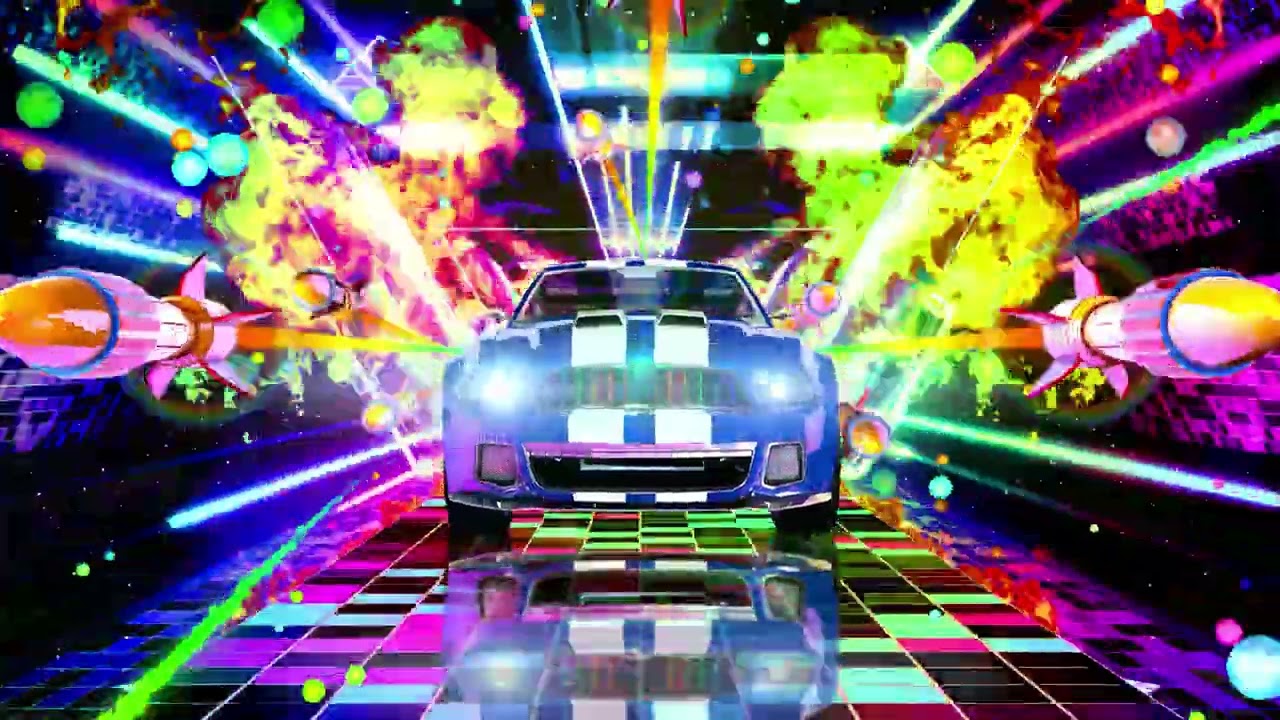 Neon Retro Car Tunnel (10 Hours, 4K) &ndash; Synthwave Cyberpunk Visual Loop