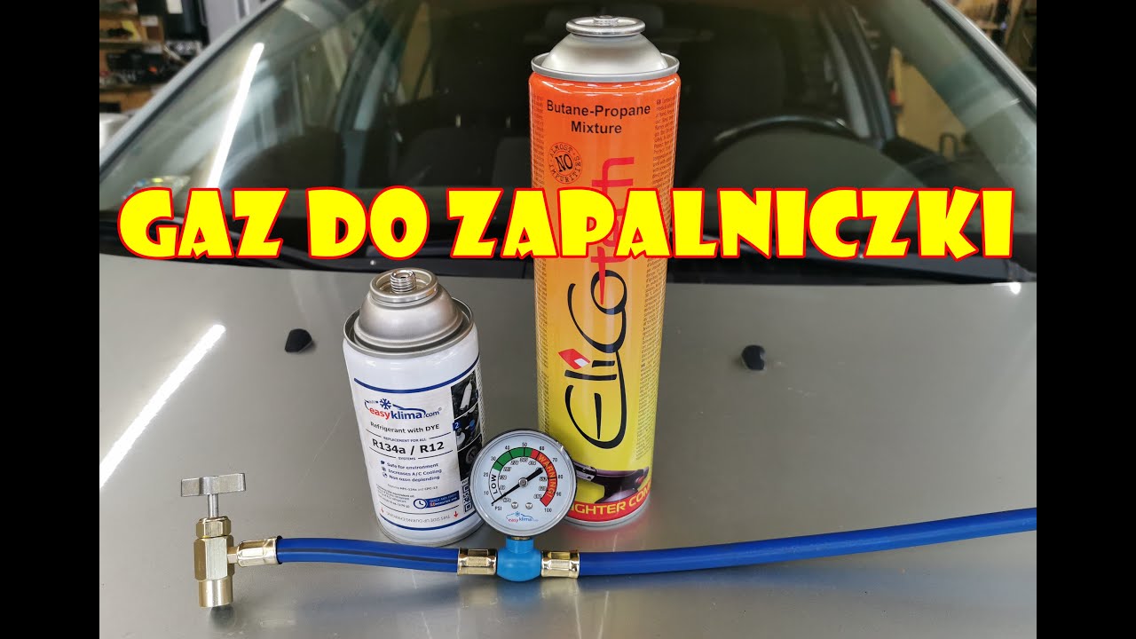 GAZ DO ZAPALNICZKI Tanie napełnienie klimy OD ZERA Easy Klima R134a R12 LPG klimatyzacji