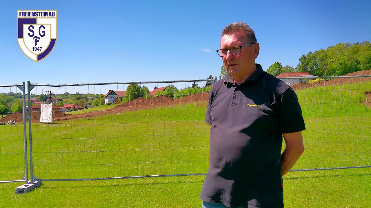Kunstrasen Baustart SG Freiensteinau   Interview mit Bauleiter der SGF Dieter Krieg