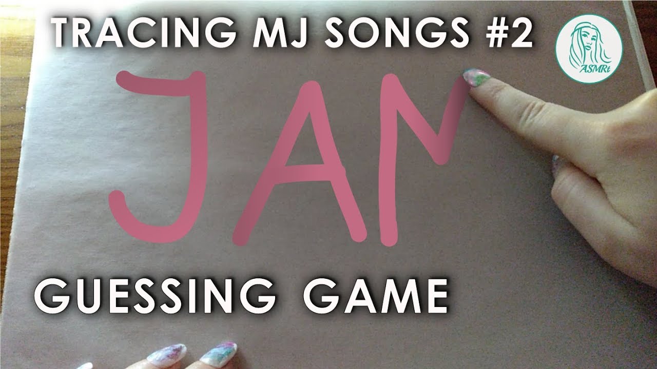 ASMR Tracing Invisible Words • Guess The MJ Song Titles Part 2