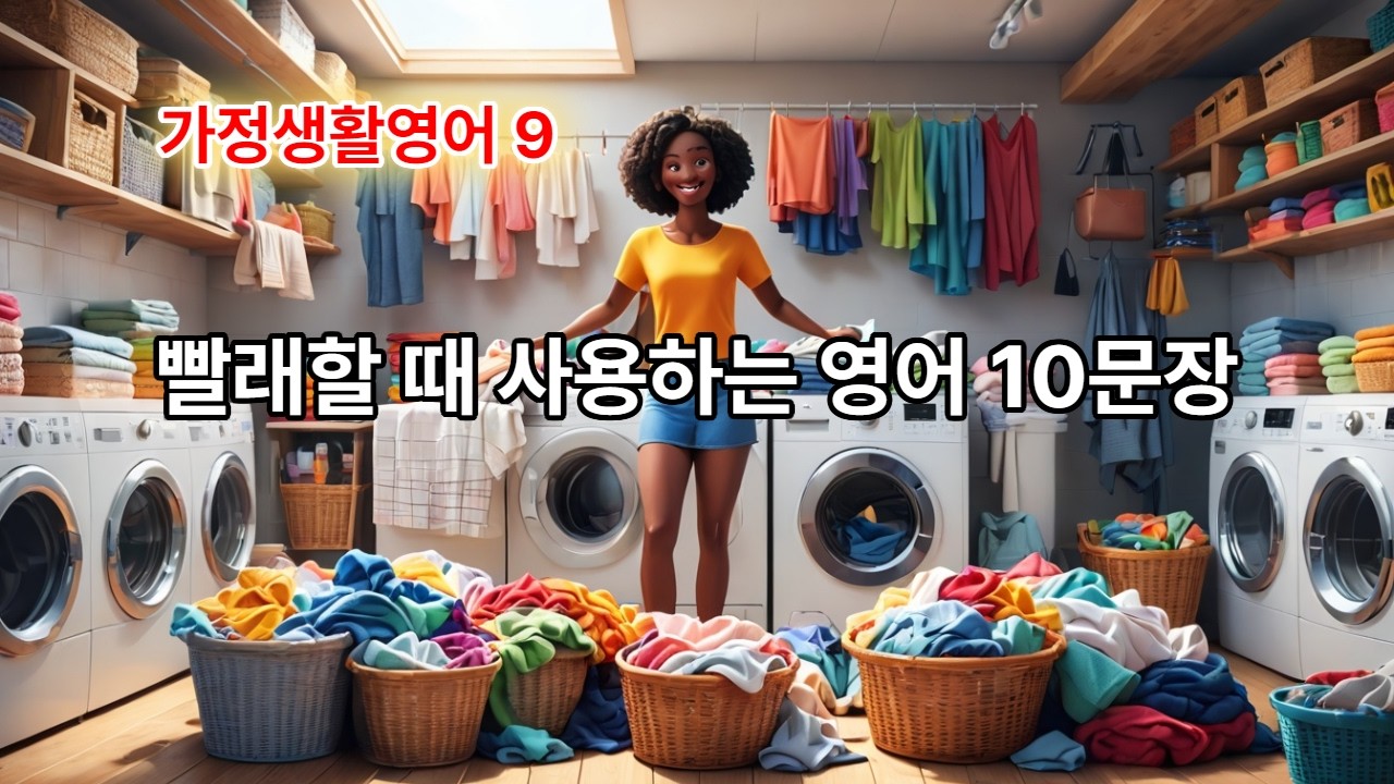 가정생활영어 9. 빨래할 때 사용하는 영어 문장