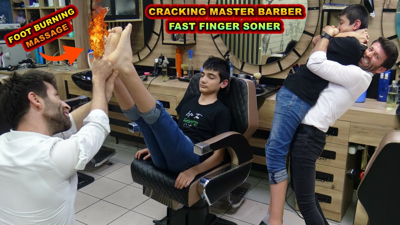 ASMR FOOT BURNING MASSAGE & EAR-NECK-FOOT-BACK CRACK & BY SONER under foot, leg, ear, head massage