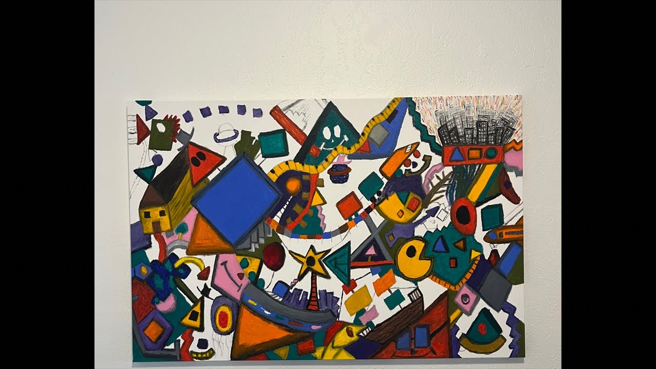 Watch Me Paint A Large Chaotic Doodle Painting With Depth - Oil Painting Livestream | Art Process!