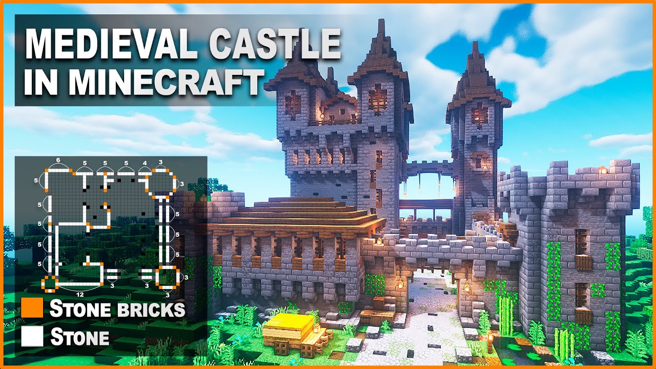 Minecraft: How to build a Medieval Castle | Tutorial