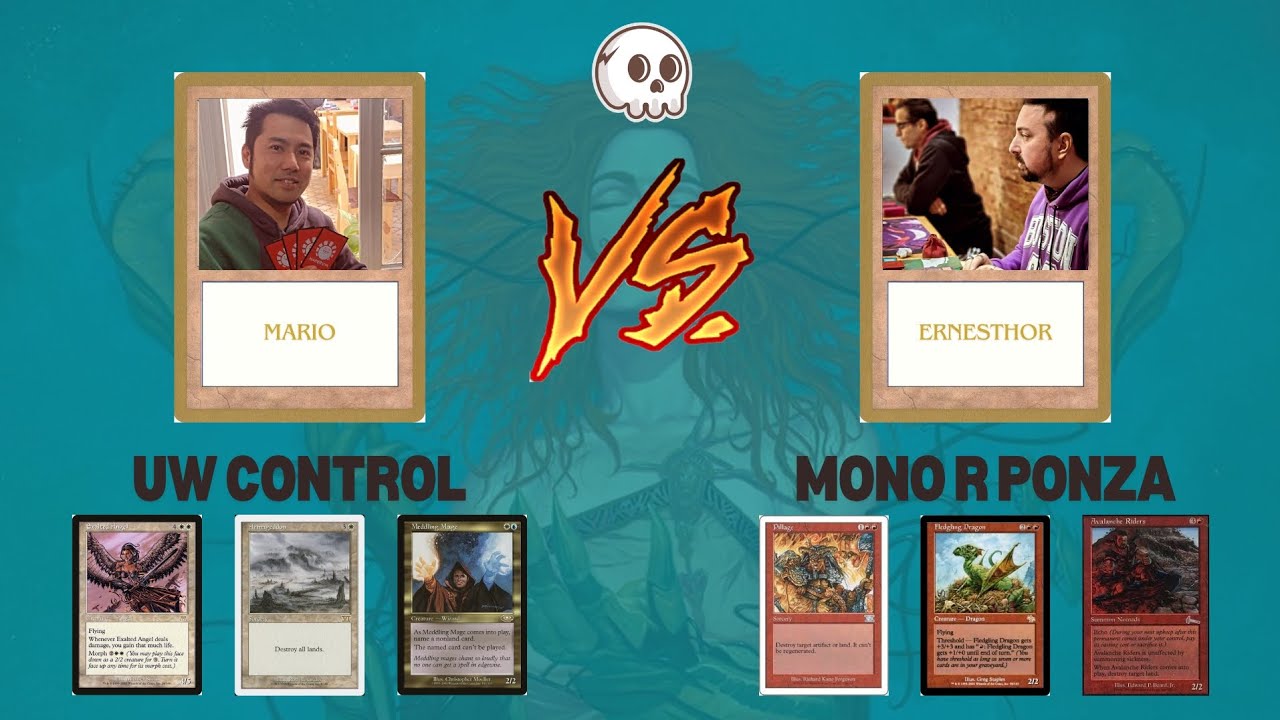 MTG PREMODERN. THE OLD SKULL LP. /// 💀Mono Red Ponza 🔥 (Ernesthor) vs. 💧⚪️ uw control (Marito)