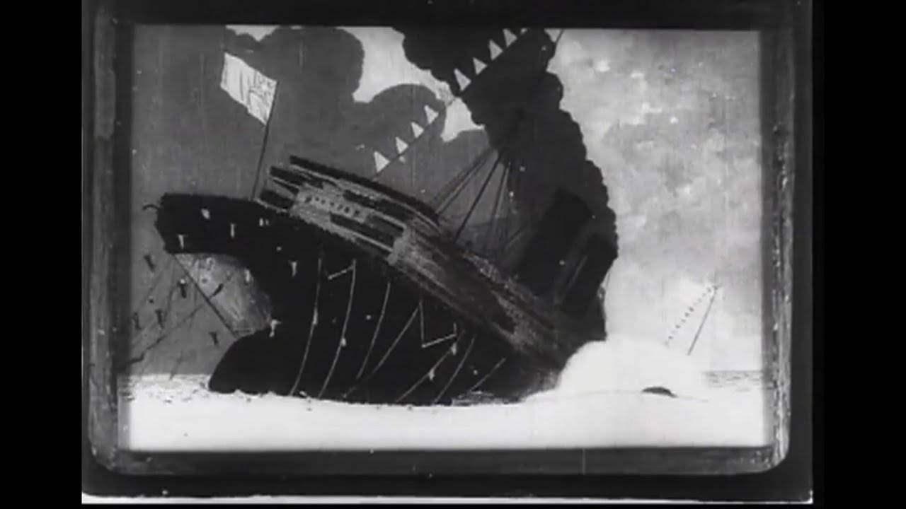 RMS Lusitania Sinking - 1918 Animated Film on Reel America