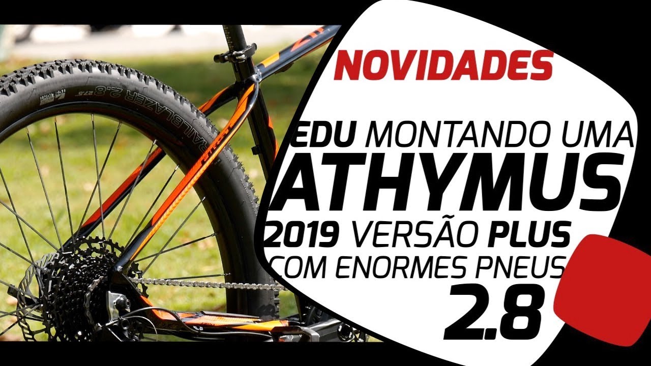 Nova bike do Edu Capivara. Montando uma First Athymus 2019 Plus com pneus 2.8. Pedaleria