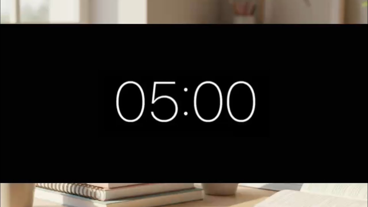 5 Minutes Countdown Timer | Morning study ☀️
